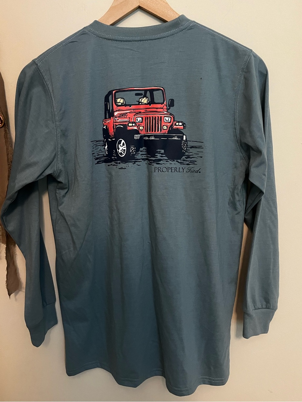 Properly Tied Long Sleeve Jeep Tee - Youth XL